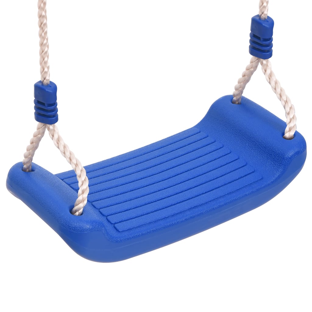 VidaXL swing seat with rope ladder and climbing stones PE blue