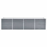 Plantador Vidaxl elevado 320x80x77 cm de acero galvanizado gris