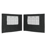 Paredes de carpa Vidaxl con ventana PE Anthracite 2 STS