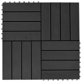 Vidaxl Terrace Piastrelle 30x30 cm 1 m² HKC Black 11 STS