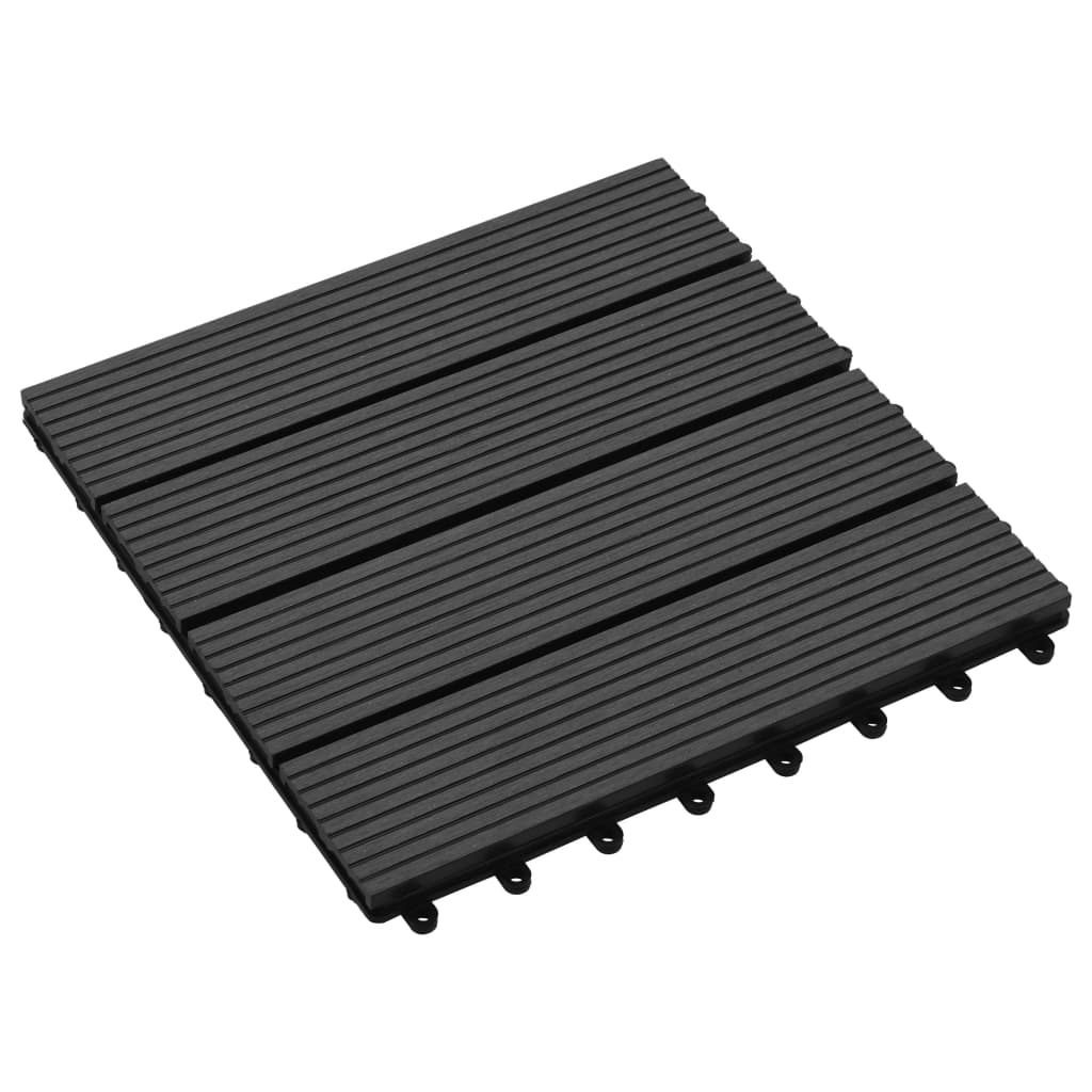 Vidaxl Terrace Piastrelle 30x30 cm 1 m² HKC Black 11 STS