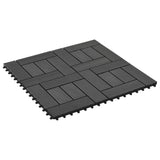 Vidaxl Terrassplattor 30x30 cm 1 m² HKC Black 11 Sts