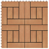 Vidaxl Terrace Tiles 30x30 cm 1 m² hkc teakové barvy 11 sts