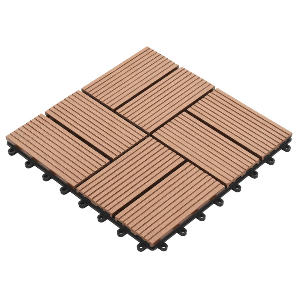 Vidaxl 11 st Terrass Tile 30x30 cm 1 M² HKC Brown