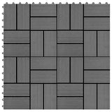 Vidaxl Terrace Tiles 30x30 cm 1 m² HKC Gray 11 PCS