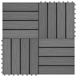 Vidaxl Terrace Płytki głębokie ulga 30x30 cm 1 m² HKC Gray 11 STS