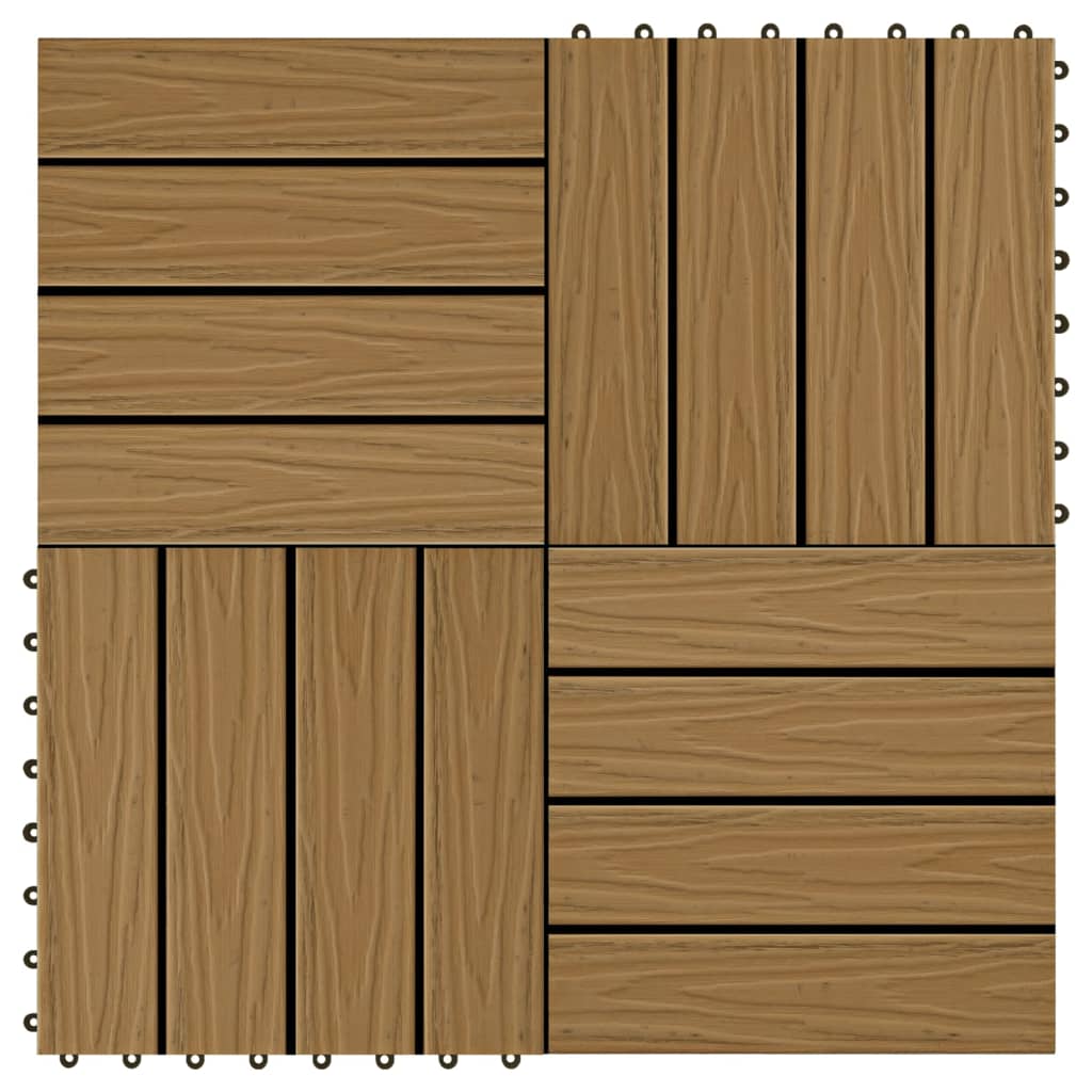 Vidaxl Terrace Tiles Relief profond 30x30 cm 1 m² HKC TEK COLOR 11 STS