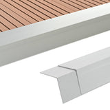 Vidaxl 5 St Terrace Corner Placting Boards 170 cm en aluminium argenté couleur