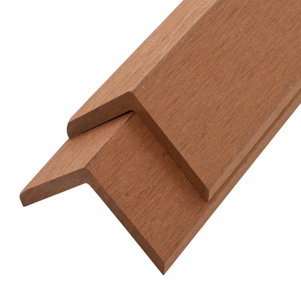 Vidaxl Terrace Corner Skirting Boards 5 PCS 170 cm HKC Svetlo rjava