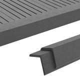 Vidaxl Terrace Corner Skirting desky 5 ks 170 cm hkc šedá