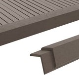 Vidaxl Terrace Angolo Schemi di battiscopa 5 pezzi 170 cm HKC Dark Brown