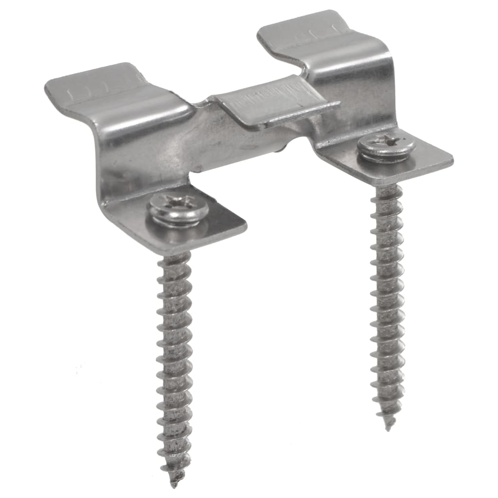 VidaXL Terraplanken clamps with 200 screws stainless steel 100 pcs