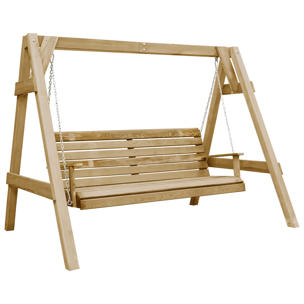 Vidaxl Swing Bench 205x150x157 cm Pine impregnato