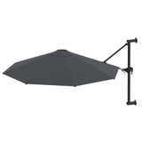 Vidaxl Wall parasol with metal pole 300 cm anthracite