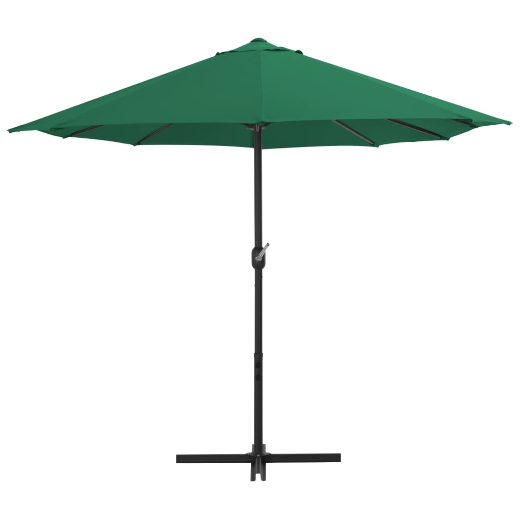 Vidaxl Parasol con polo in alluminio 460x270 cm verde