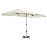 Parasol vidaxl avec poteau en aluminium 460x270 cm -colored