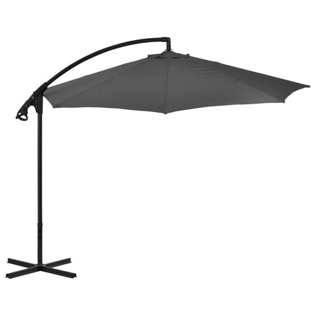 Vidaxl plovoucí parasol s ocelovým pólem 300 cm antracite -colored