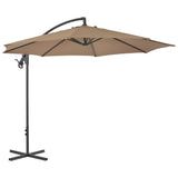 Parasol flottant vidaxl avec poteau en acier 300 cm taupe