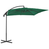 Vidaxl Parasol flottant avec poteau en acier 250x250 cm vert