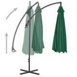 Vidaxl Parasol flottant avec poteau en acier 250x250 cm vert