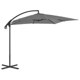 Vidaxl Parasol flottant avec poteau en acier 250x250 cm anthracite -colored