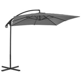 Vidaxl Parasol flottant avec poteau en acier 250x250 cm anthracite -colored