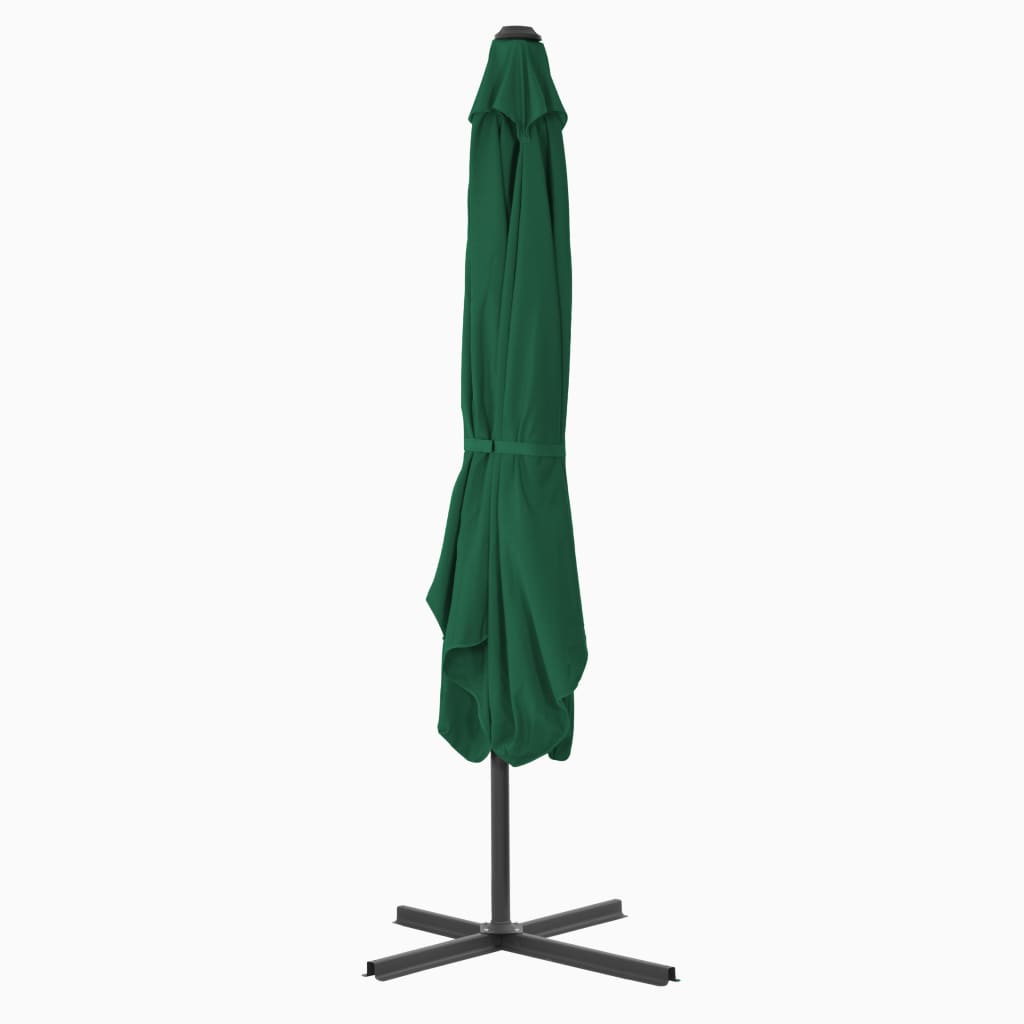 Vidaxl parasol avec poteau en acier 250x250 cm vert