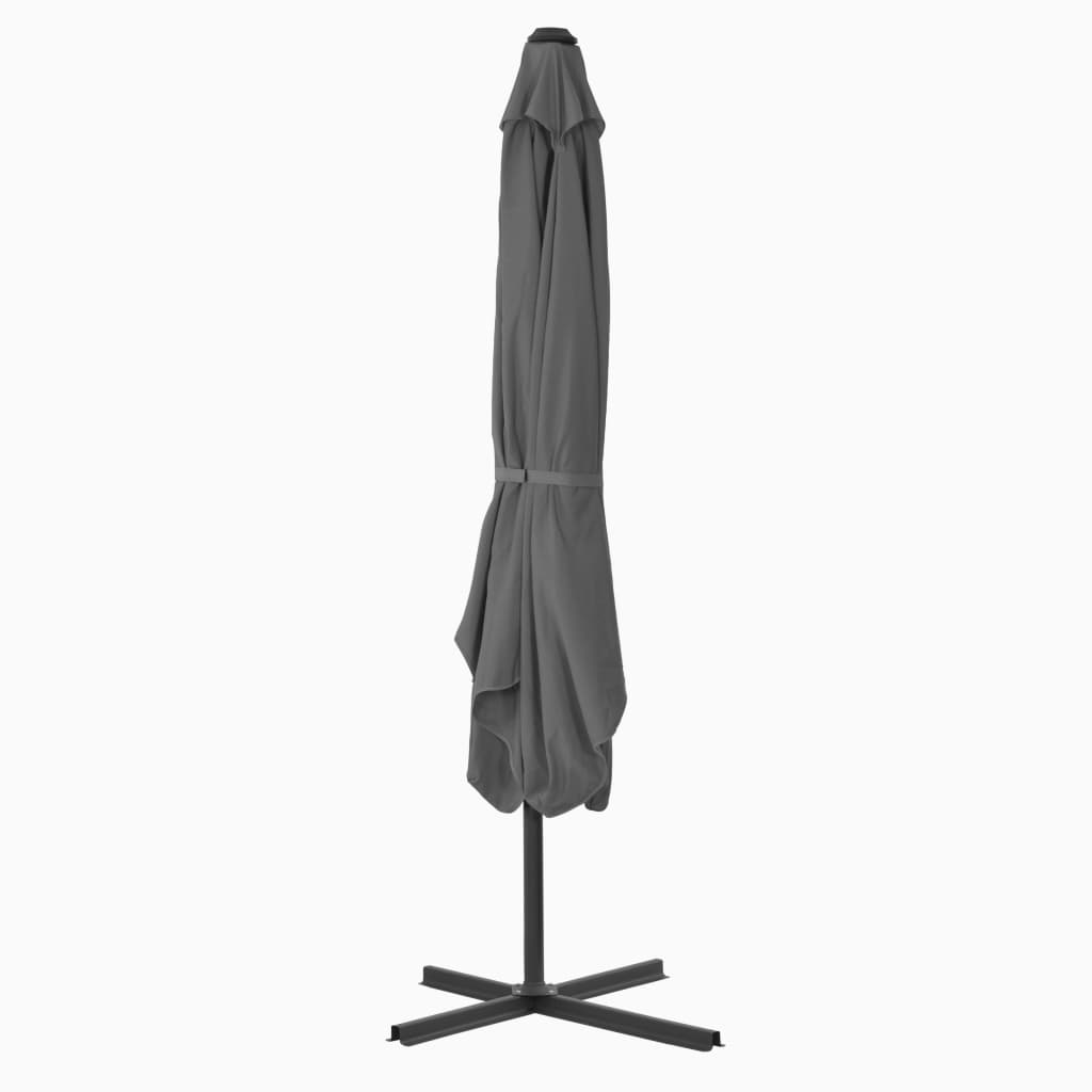 Vidaxl Parasol med stålstång 250x250 cm Anthracite