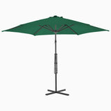 Parasol vidaxl avec poteau en acier 300 cm vert