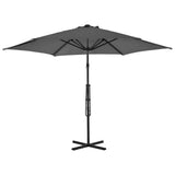 Vidaxl Parasol ze stalowym biegunem 300 cm antracytem