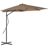 Parasol vidaxl avec pôle en acier 300 cm taupe