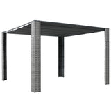 Vidaxl Arbor s streho 300x300x200 cm poli ratana siva in antracit