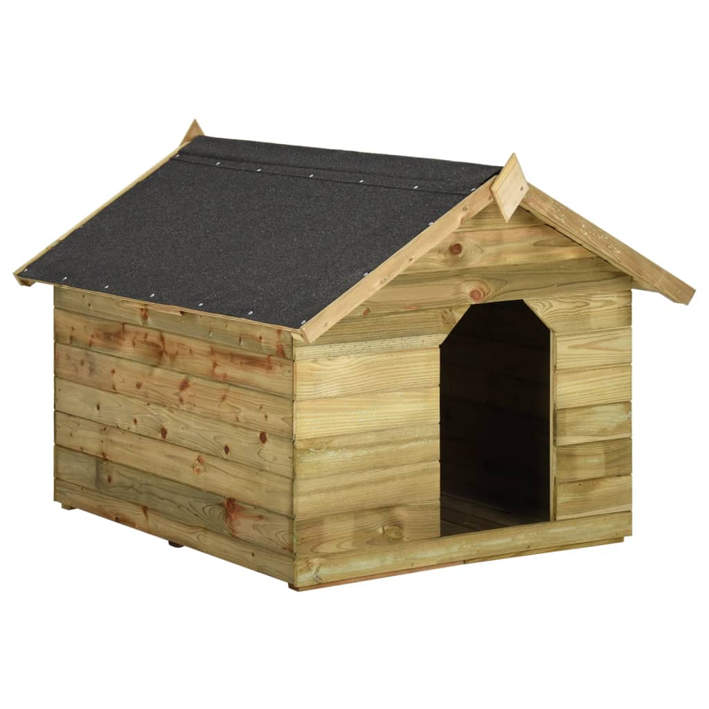 VidaXL dog loft with folding roof impregnated pine