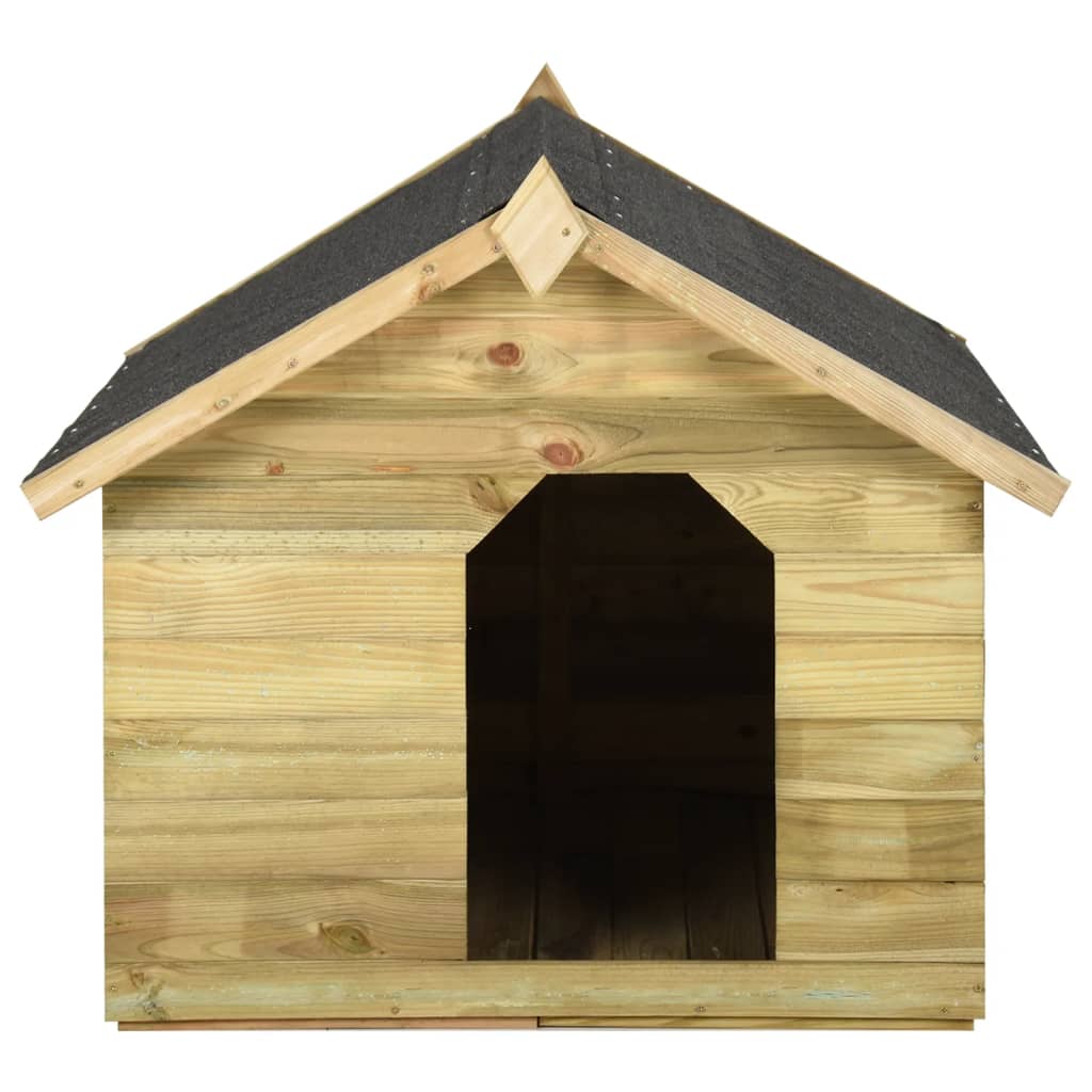 VidaXL dog loft with folding roof impregnated pine