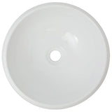 Vidaxl Washbasin da bagno con mixaggio tondo in ceramica bianco