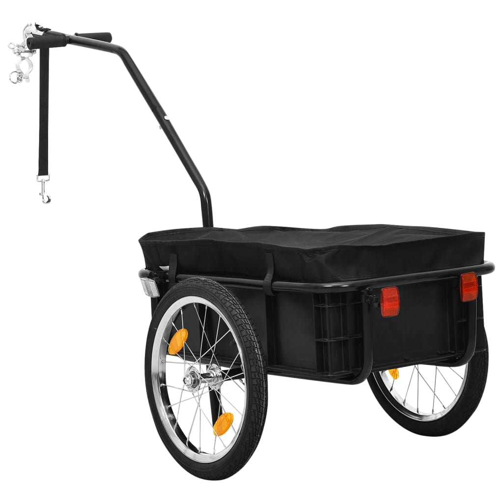 Vidaxl Bicycle Treket Car 155x60x83 cm ocel černá