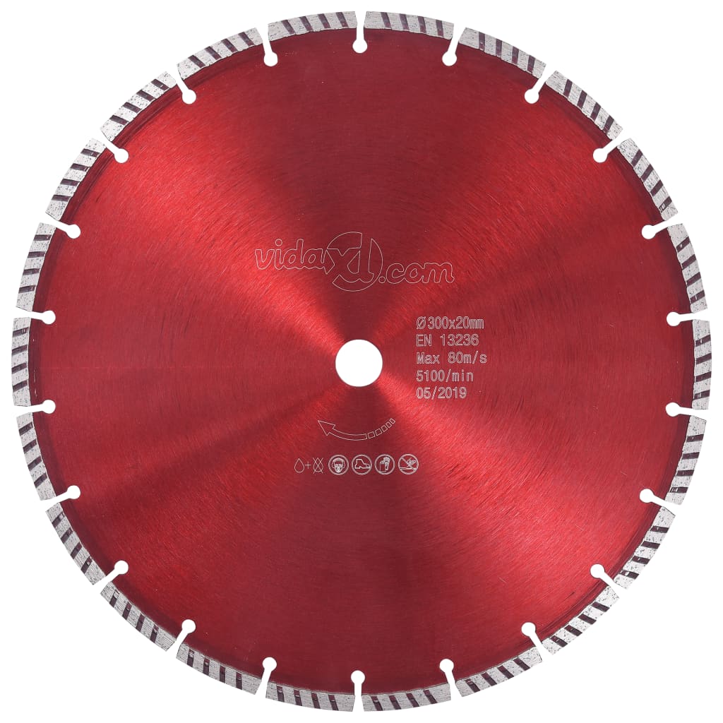 Vidaxl Diamond Blade z turbodoładowaniem 300 mm stali