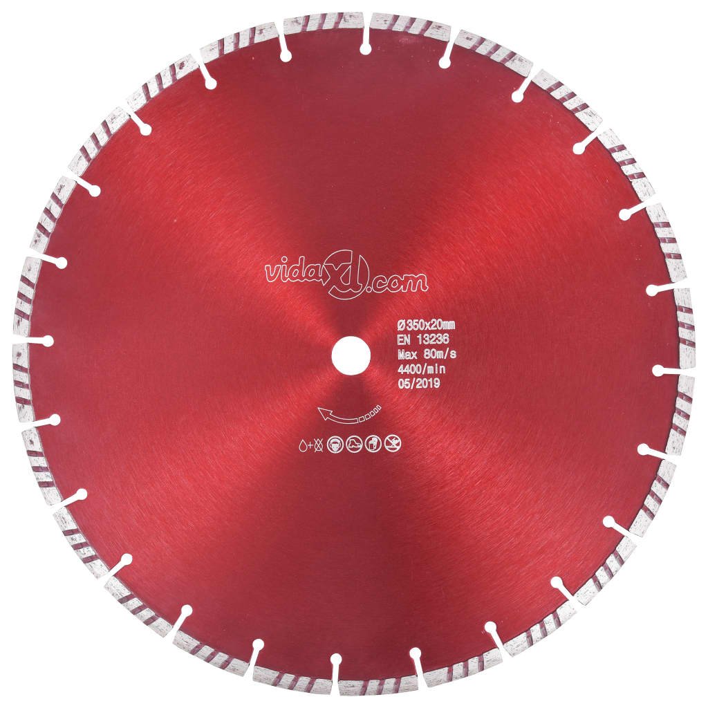 Vidaxl Diamond Saw Blade con turbo da 350 mm in acciaio