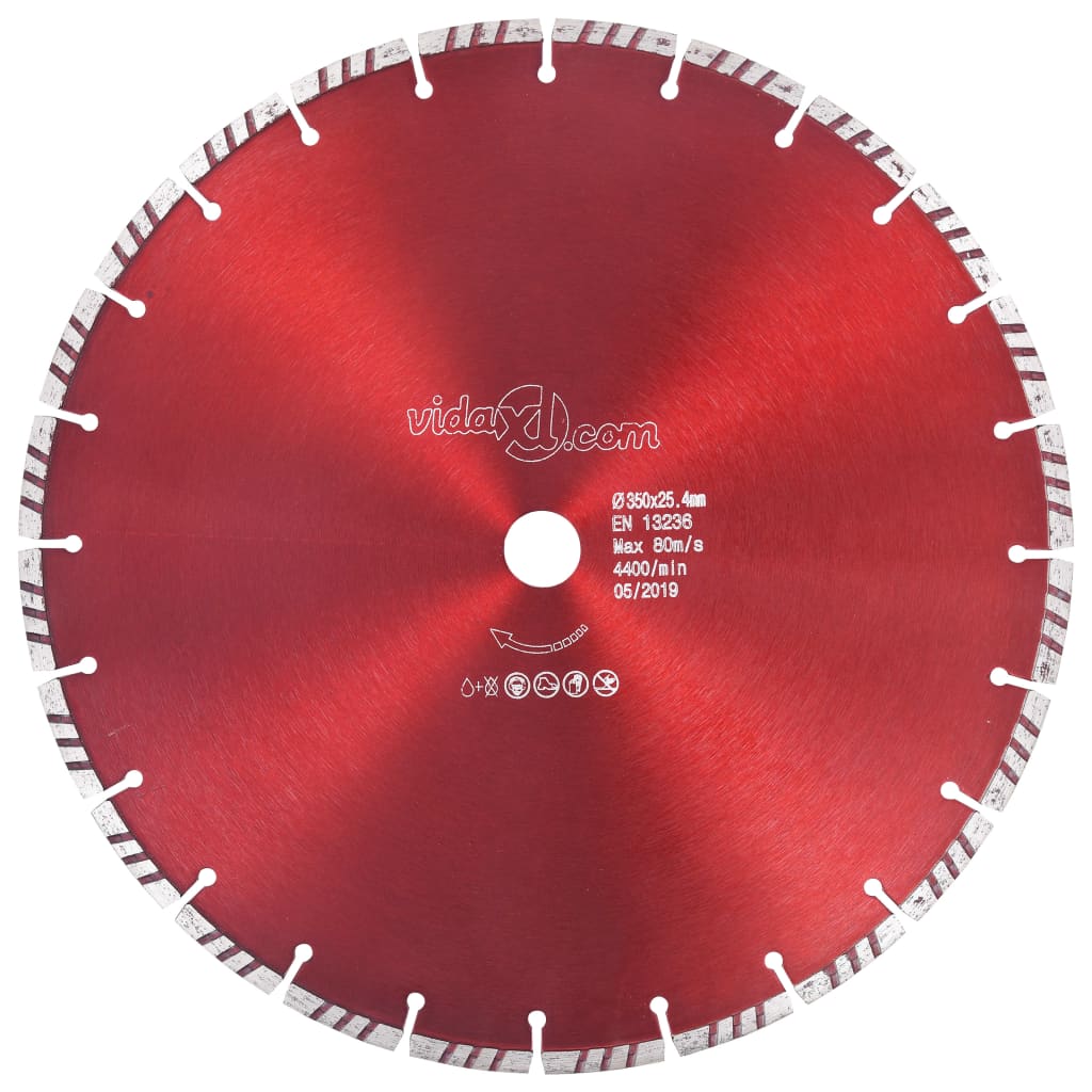 Vidaxl Diamond saw blade with turbo 350 mm steel