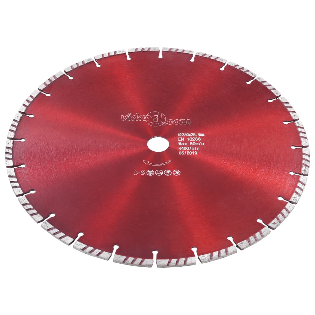 Vidaxl Diamond saw blade with turbo 350 mm steel