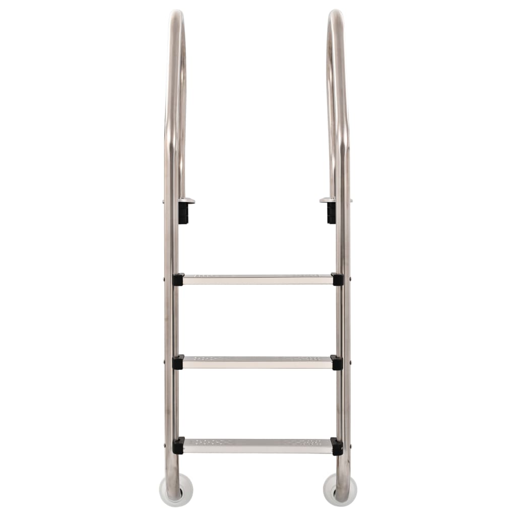 VidaXL Zwembadladder met 3 sporten 120 cm roestvrij staal 304