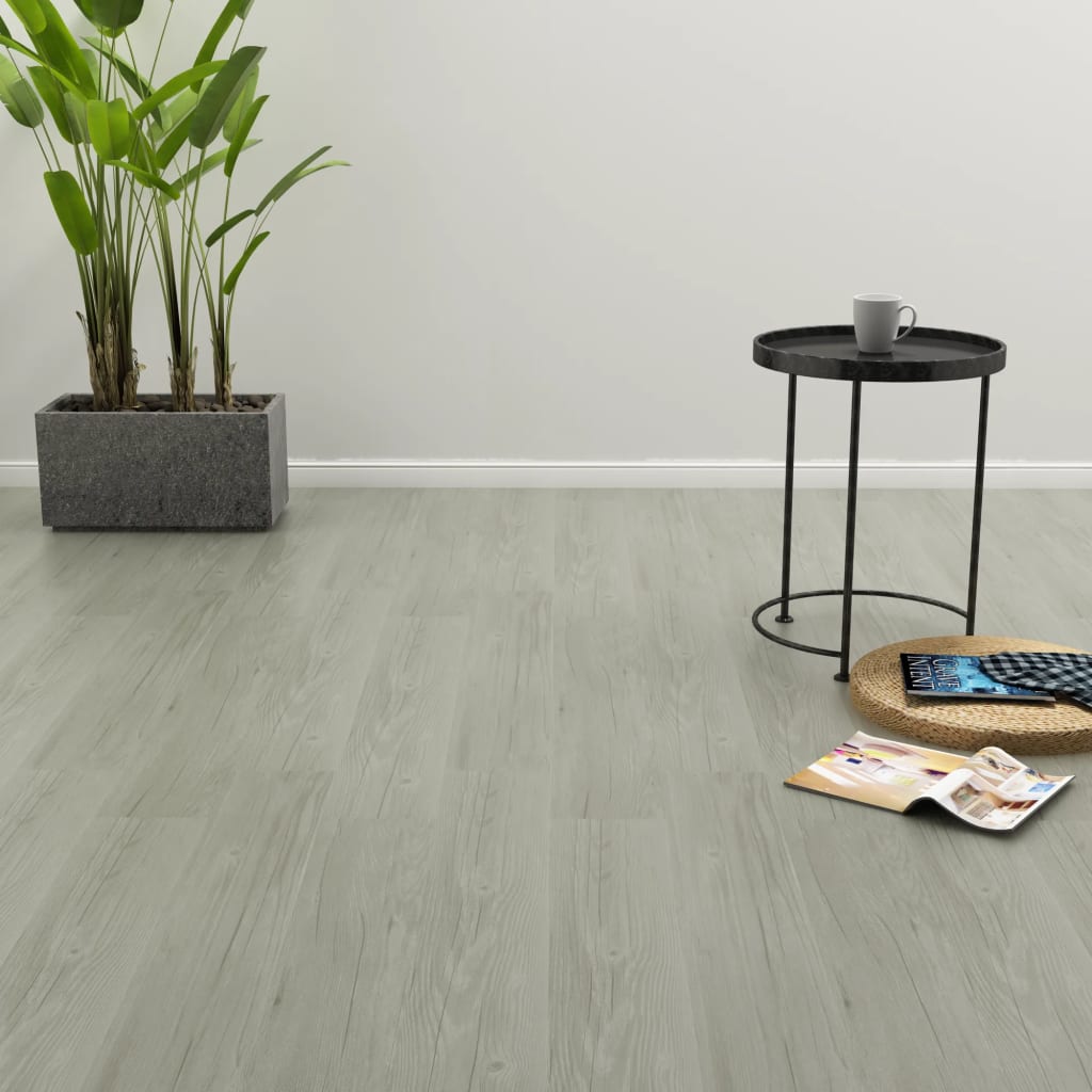 Vidaxl Floorboards Self -adhesive 4.46 m² 3 mm PVC Gray