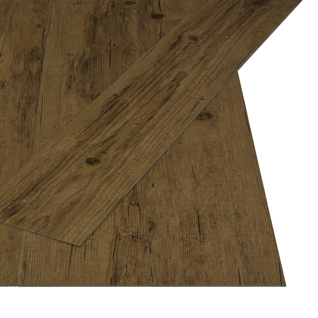 Vidaxl Floorboards Self -adhesive 4.46 m² 3 mm PVC Natural Brown