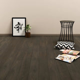 Vidaxl Floorboards Auto -Adhesivo 4.46 m² 3 mm PVC Dark Brown