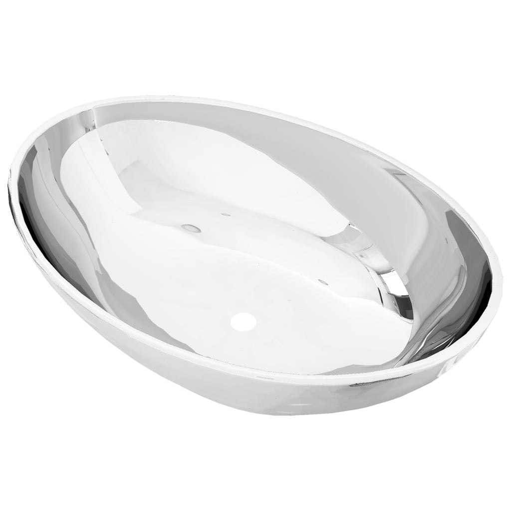 Vidaxl Washbasin 40x33x13,5 cm keramické stříbrné barvy