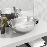 Vidaxl Washbasin 40x33x13,5 cm keramické stříbrné barvy