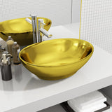 Vidaxl Washbasin 40x33x13,5 cm keramické zlaté barvy