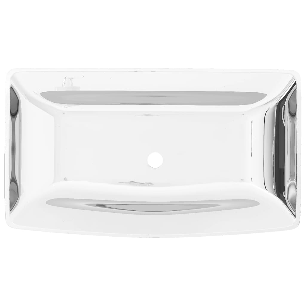 Vidaxl Washbasin 71x38x13,5 cm Cerrame Silver Colored