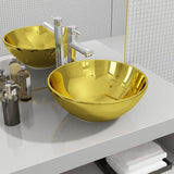 Vidaxl Washbasin 32,5x14 cm keramické zlaté barvy