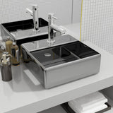 Vidaxl Washbasin con foro della gru 38x30x11,5 cm Ceramic Colorato d'argento